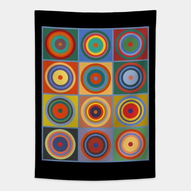 Op Art #45 Kandinsky Tapestry by RockettGraph1cs