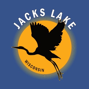 Jacks Lake in Wisconsin Heron Sunrise T-Shirt