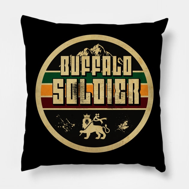 Buffalo Soldier Rastafari Pillow by CTShirts