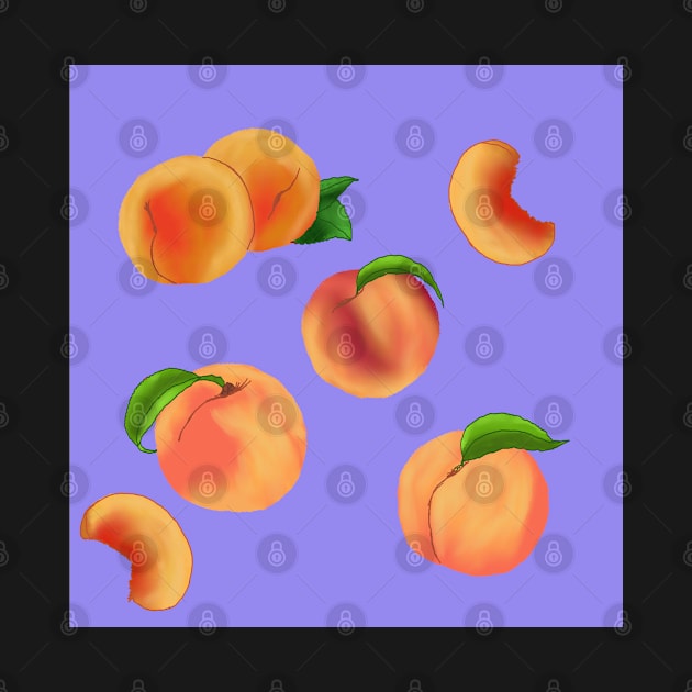 Peaches Pattern Purple by TrapperWeasel