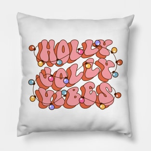 Holly Jolly Vibes T-Shirt, Holly Jolly Christmas Light T-Shirt Pillow