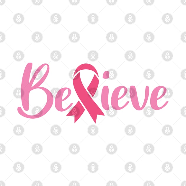 Believe - Cancer Awareness by Peach Lily Rainbow