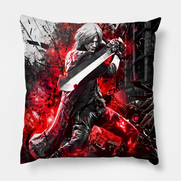 Devil May Cry 5 Dante sparda Pillow by syanart