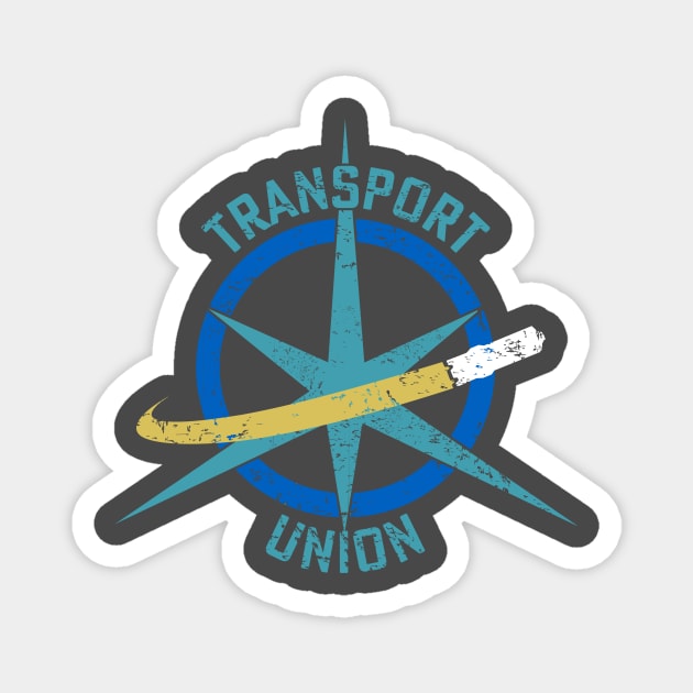 TRANSPORT UNION DISTRESSED VERSION Magnet by KARMADESIGNER T-SHIRT SHOP