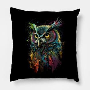 Psychedelic Owl Pillow