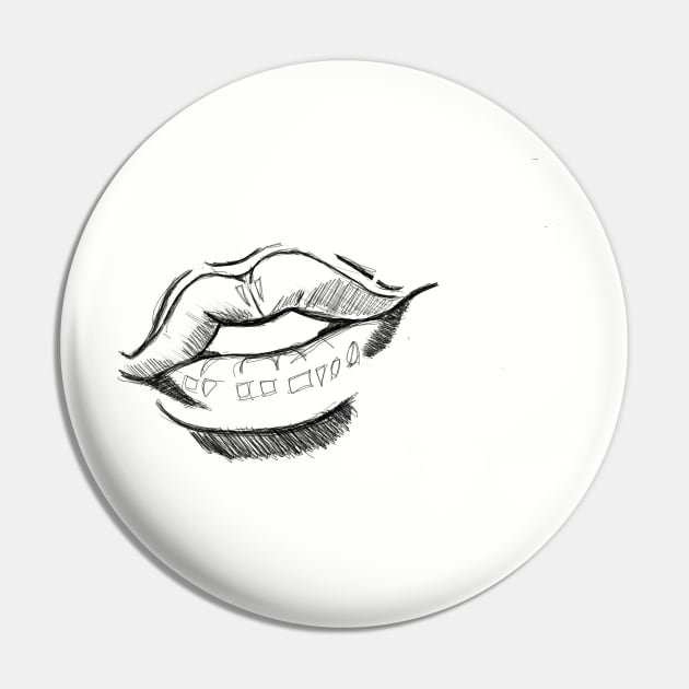 Hot lips Pin by RagingJakeArt