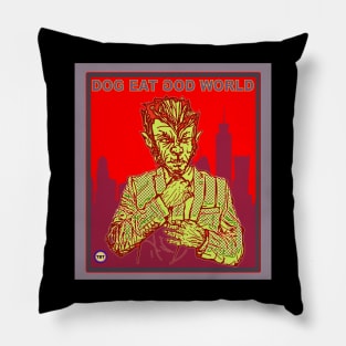 Dog Eat God World Pillow