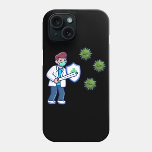 Doctor fight corona virus Phone Case