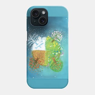 Four Seasons on Earth Illustration Phone Case