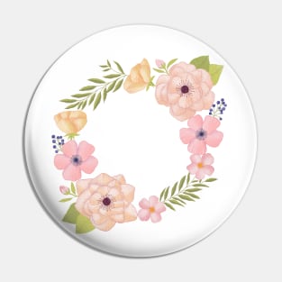 Floral wreath Pin