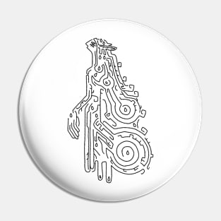 Sonia Geoglyph Black on White (Totk) Pin