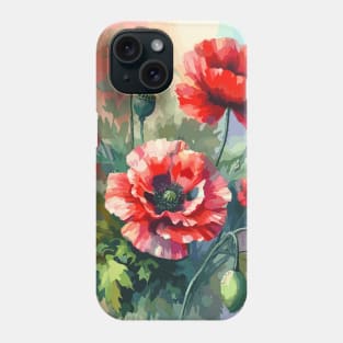 Red Poppy Flower Phone Case