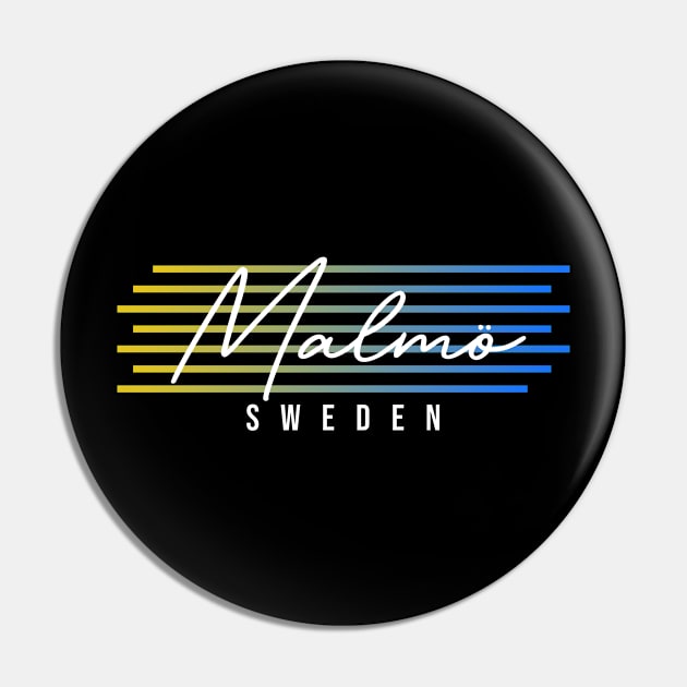 Malmö Sweden Souvenir Gift Pin by zap