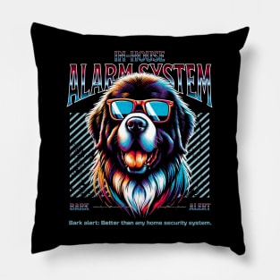 Bark Alert Newfoundland Dog Pillow