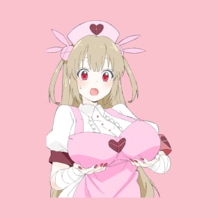 Lewd Anime Nurse Pink Aesthetic T-Shirt