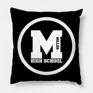 Miller Highschool V.1 white Pillow