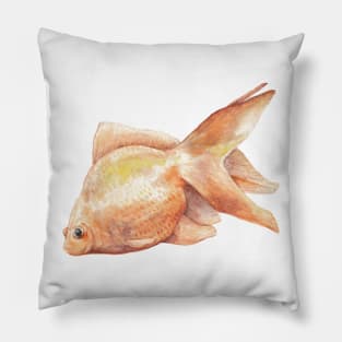 Watercolor Goldfish Pillow