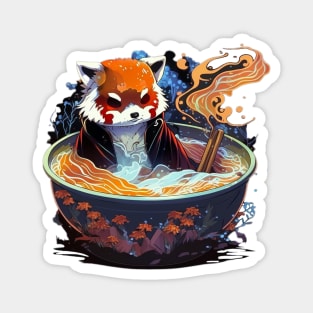 Red Panda Ramen Hot Spring Magnet