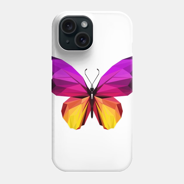 Butterfly polygonal Phone Case by Tuye Project