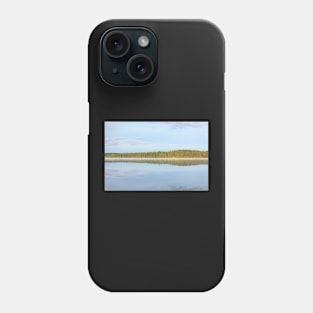 Summer lake scape at morning Phone Case