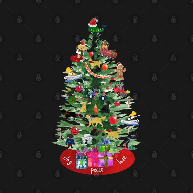 Preppy Dog Christmas Tree by emrdesigns