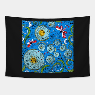 seamless color floral pattern Tapestry