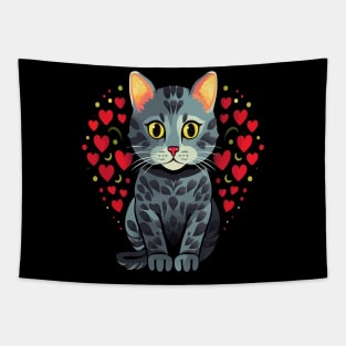 American Shorthair Valentine Day Tapestry