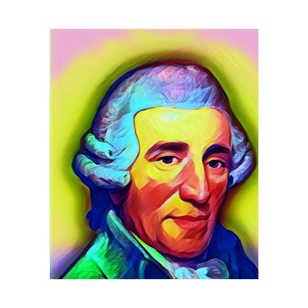 Joseph Haydn Colourful Portrait | Joseph Haydn Artwork 7 by JustLit