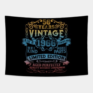 56 Years old Vintage 1966 Limited Edition 56th Birthday Tapestry