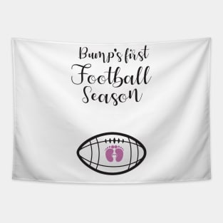 'Bump's First Football Season' Funny Pregnant Gift Tapestry