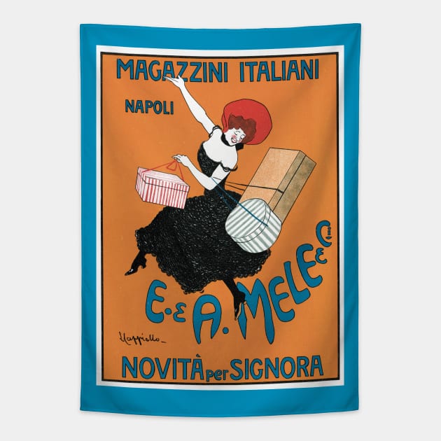 Magazzini Italiani by Leonetto Capiello Tapestry by MasterpieceCafe