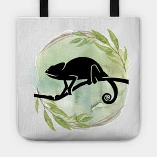 Chameleon silhouette Tote