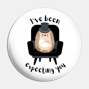 Funny villain hedgehog I've been expecting you bond design Pin