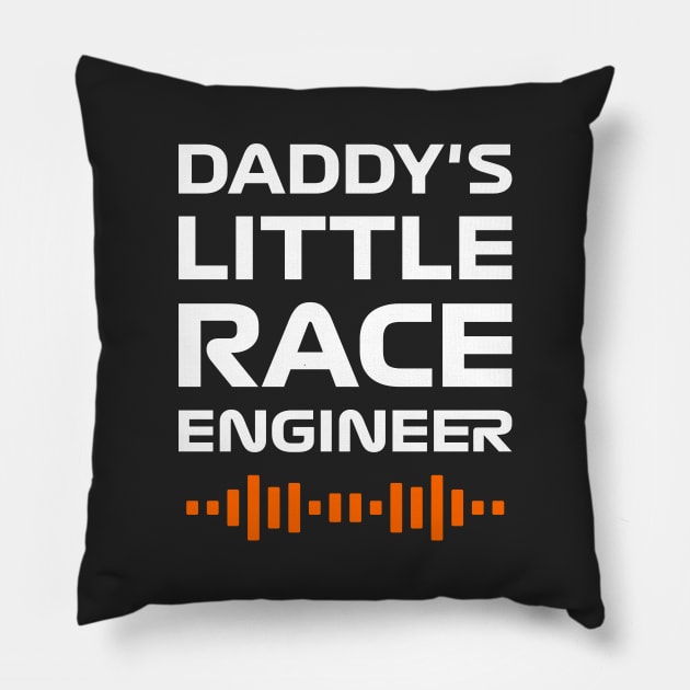 Daddy's Little Race Engineer F1 Kids Design Pillow by DavidSpeedDesign