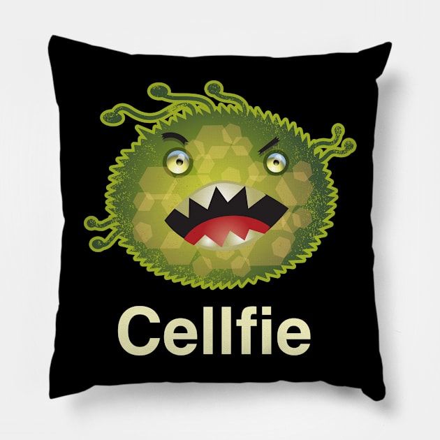Cellfie Funny Medical Laboratory Scientist Tech Pillow by DanielLiamGill
