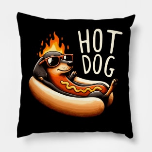 Hotdog Hot Dog (Back Print) Pillow