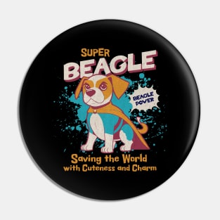 Superhero Beagle Pin