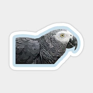 Gray parrot Magnet