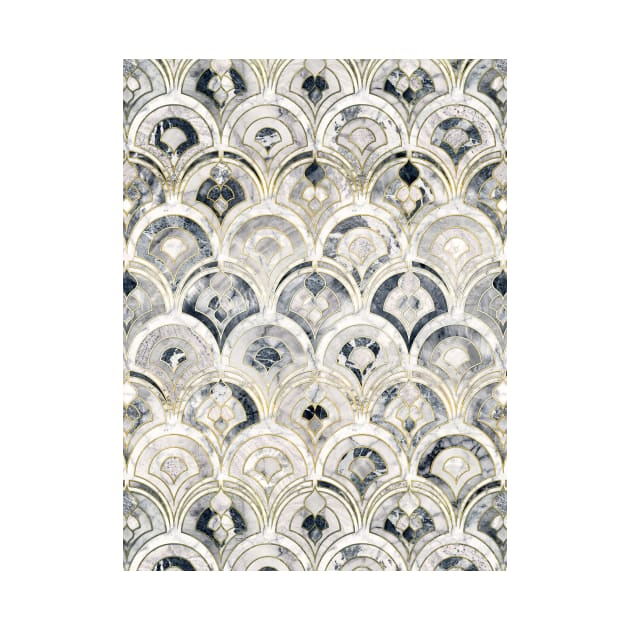 Monochrome Art Deco Marble Tiles by micklyn