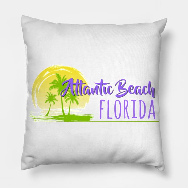 Life's a Beach: Atlantic Beach, Florida Pillow by Naves