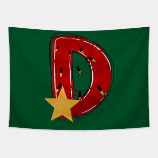 Letter D - Christmas Letter Tapestry