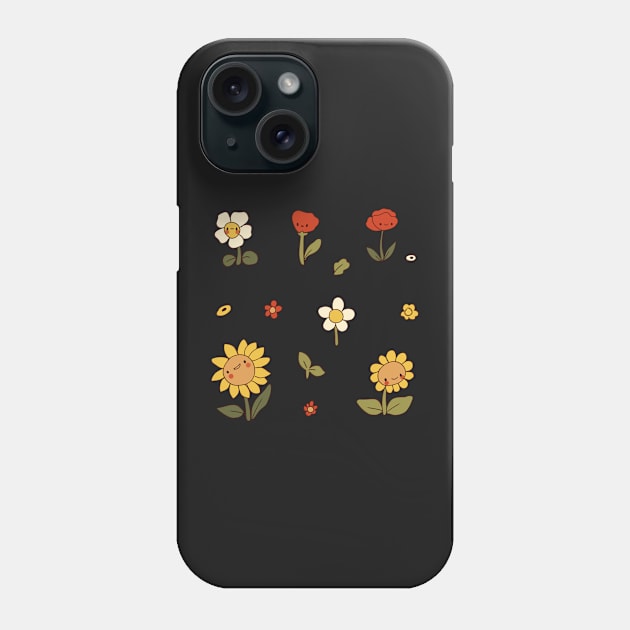 Fun spring flowers pattern Phone Case by Mayarart