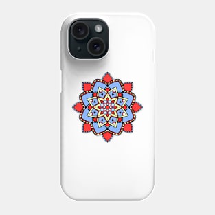 Red and blue mandala pattern Phone Case