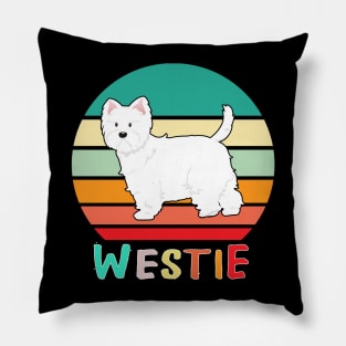 Vintage Retro Westie Pillow