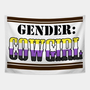 Gender: COWGIRL - Enby Colors Tapestry