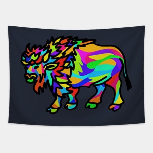 A Colorful Buffalo in Buffalo Tapestry