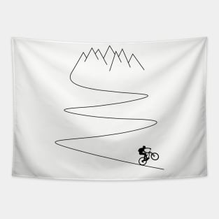 mountain bike bicycle cycling mountain biker cyclist mountains gift Tapestry