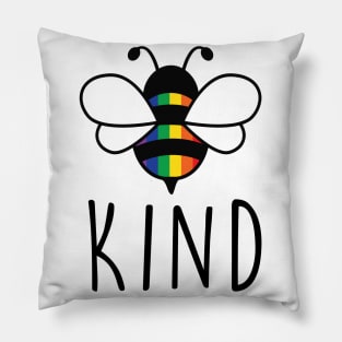 Be Kind Gay Bee Gay Pride LGBT Rainbow Pillow