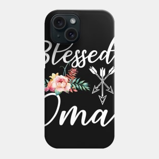 Blessed Oma T-Shirt With Floral, Heart Mother_s Day Gift Phone Case