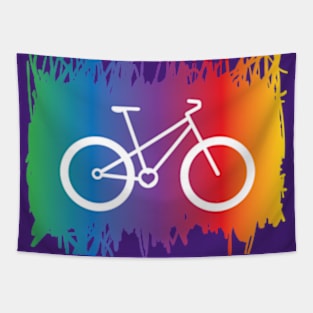 Rainbow bike Tapestry